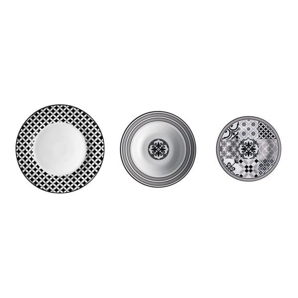 Set di piatti in porcellana da 18 pezzi Alhambra - Brandani