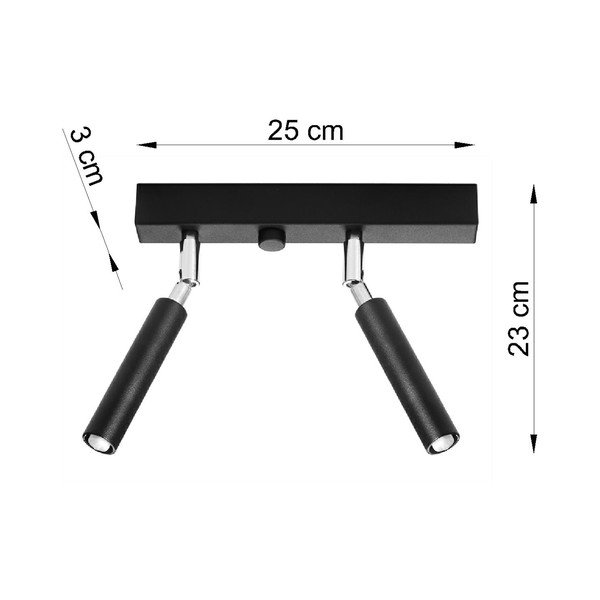 Apparecchio da soffitto nero Tiden - Sollux-image-3
