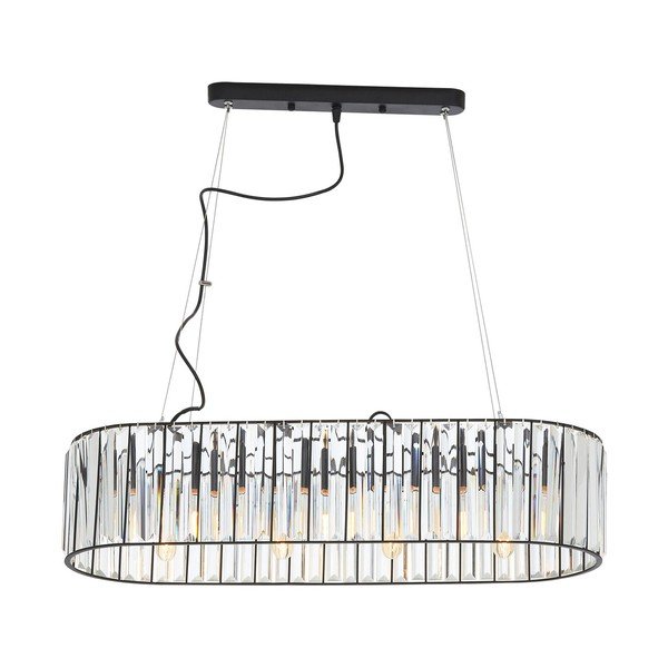 Lampadario in metallo con paralume in vetro Akiko – Premier Housewares