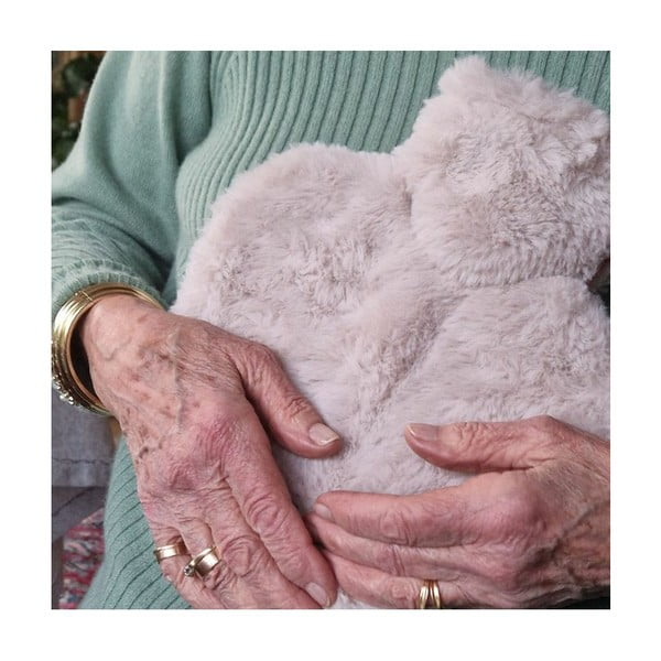 Borsa dell'acqua calda grigio chiaro in micropile 1 l – Hugo Frosch-image-1