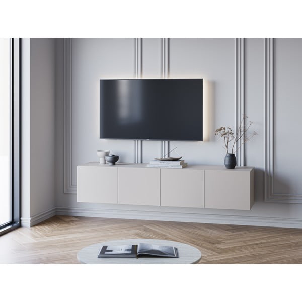 Mobile TV color crema 180x38x35 cm Daroca – Marckeric-image-1