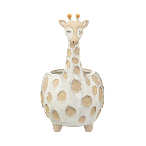Vaso bianco e beige , ø 7,5 cm Gina Giraffe - Sass & Belle-image-2