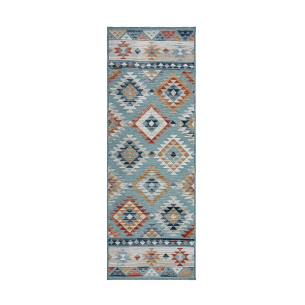 Passatoia blu per esterni 80x230 cm Avery Blue - Flair Rugs