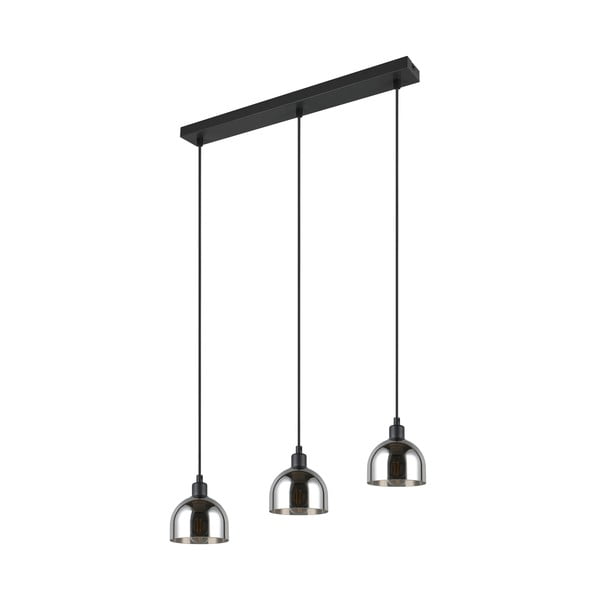 Lampadario nero/argentato con paralume in vetro Molly – Reality-image-2