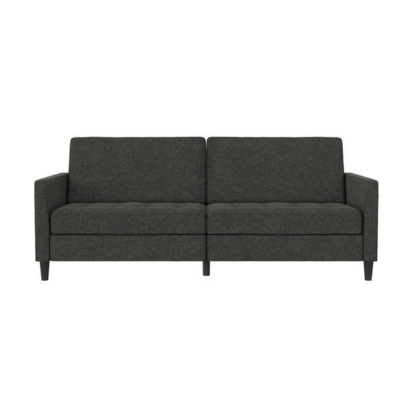 Divano grigio scuro in velluto 207 cm Presley - Støraa