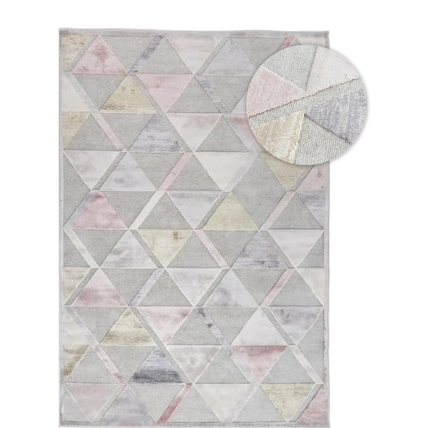 Tappeto grigio , 60 x 110 cm Margot Triangle - Universal