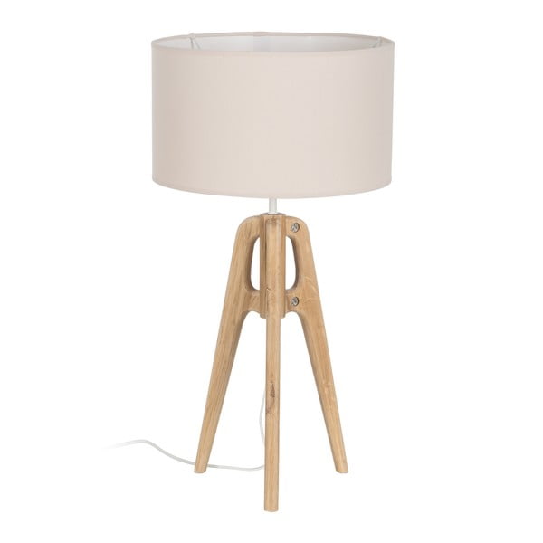 Lampada da tavolo color crema con paralume in tessuto (altezza 67 cm) - Ixia
