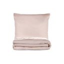 Set copripiumino e federa beige in raso di cotone per letto matrimoniale/per letto esteso 240x220 cm Elegant – Mijolnir