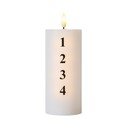 Candela a LED con alimentazione a batteria (altezza totale 15 cm)  Sille Advent – Sirius