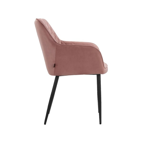 Set di sedie da pranzo rosa chiaro in imbottito 2 pz Elvira – Støraa-image-3