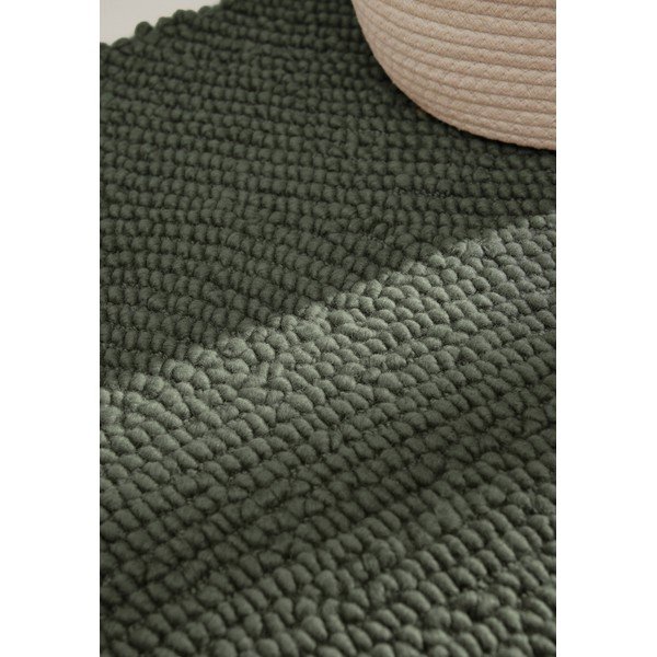 Tappeto rotondo verde scuro in lana tessuto a mano ø 200 cm Calmio – Hanse Home-image-4