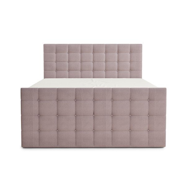 Letto boxspring viola con contenitore 200x200 cm Tasca – Maison de Rêve-image-2