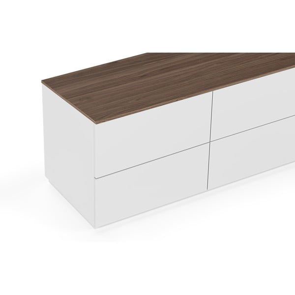 Cassettiera bassa bianca/marrone 120x54 cm Join - TemaHome-image-1