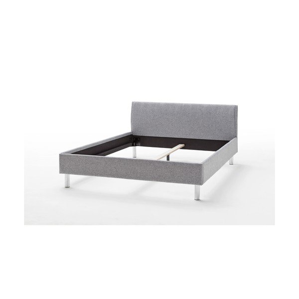 Letto matrimoniale imbottito grigio chiaro rete non inclusa 140x200 cm Hip Hop – Meise Möbel-image-4