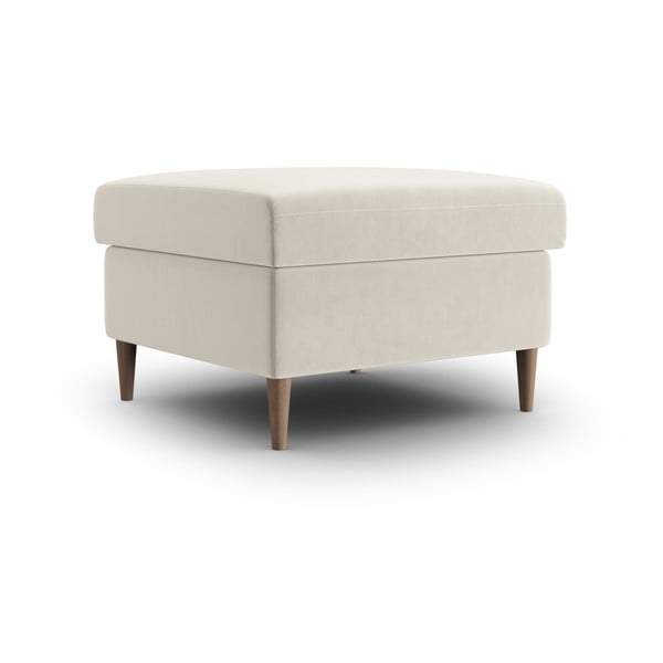 Poggiapiedi beige con rivestimento in velluto Kyoto – Cosmopolitan Design-image-1
