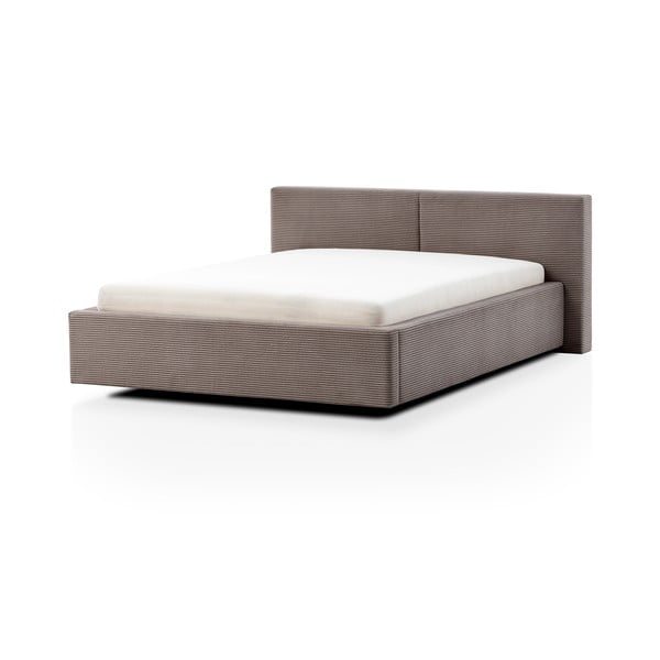 Letto matrimoniale imbottito marrone chiaro rete non inclusa 180x200 cm Cube – Meise Möbel