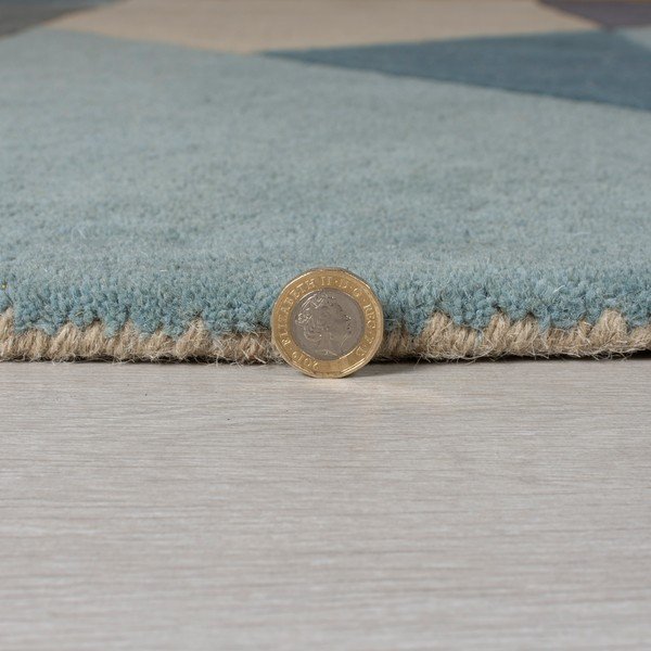 Tappeto in lana blu/beige 160x230 cm Arlo Harper - Flair Rugs-image-2