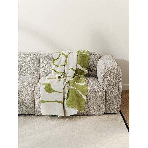 Coperta verde/color crema 150x200 cm Felu – noo.ma-image-1