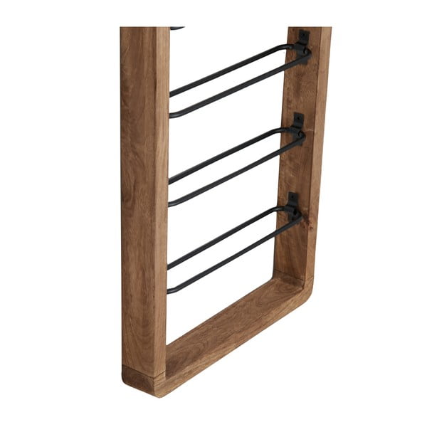 Portabottiglie da parete marrone per 8 bottiglie di vino Sorrento - Light & Living-image-3