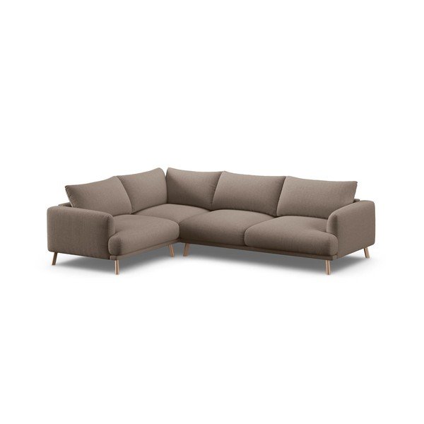 Divano angolare grigio tortora (con penisola a sinistra/con chaise lounge) Naomi – Micadoni 