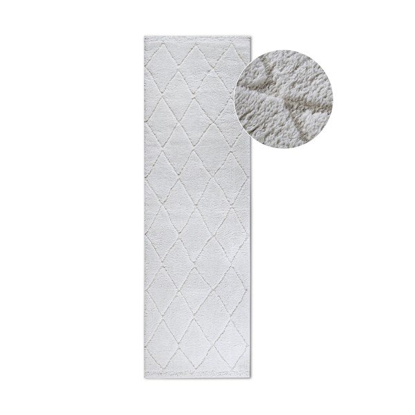 Passatoia color crema 80x240 cm Perrotin Cream White - Elle Decoration