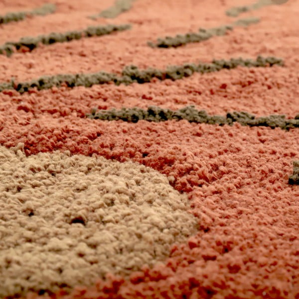 Tappeto per bambini color mattone/beige in cotone lavabile e tessuto a mano 80x120 cm Ollen – Nattiot-image-3