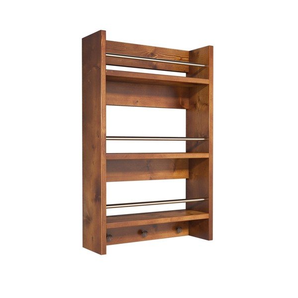 Scaffale da parete in legno per cucina Selo Walnut - Puqa Design
