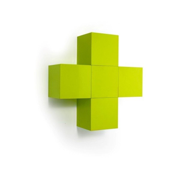 Bílá nástěnná krabička (uzavřená) s průhledným víkem Qualy Pixel Cube-image-2