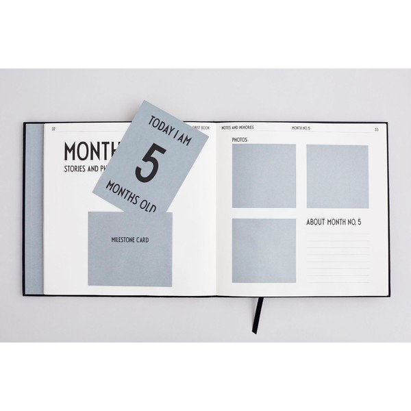 Libro di memorie per bambini neri Baby's First Book - Design Letters-image-1