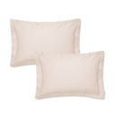 Set di 2 federe in cotone Oxford sateen beige, 50 x 75 cm Cotton Sateen - Bianca