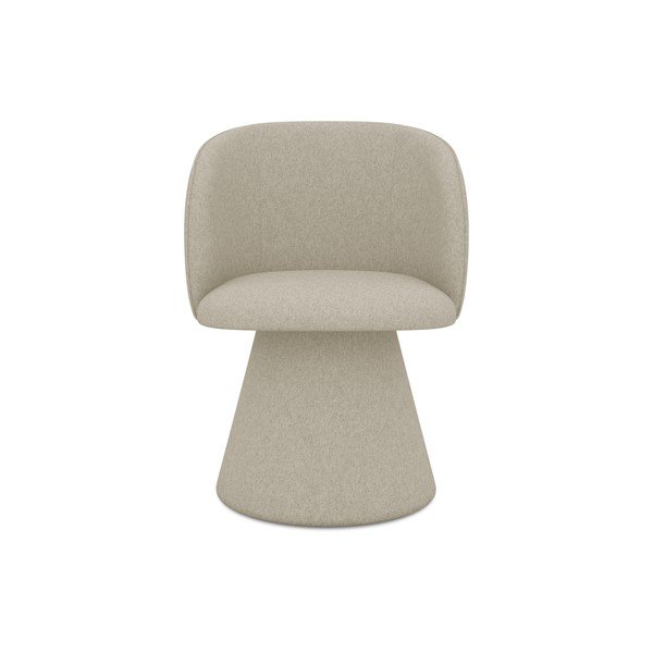 Sedia da pranzo beige in imbottito Maia – Makamii-image-1