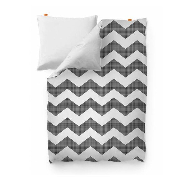 Copripiumino Chevron, 200x200 cm - Blanc-image-1