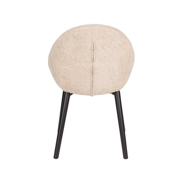 Sedia da pranzo beige in imbottito Fenna – Dutchbone-image-4