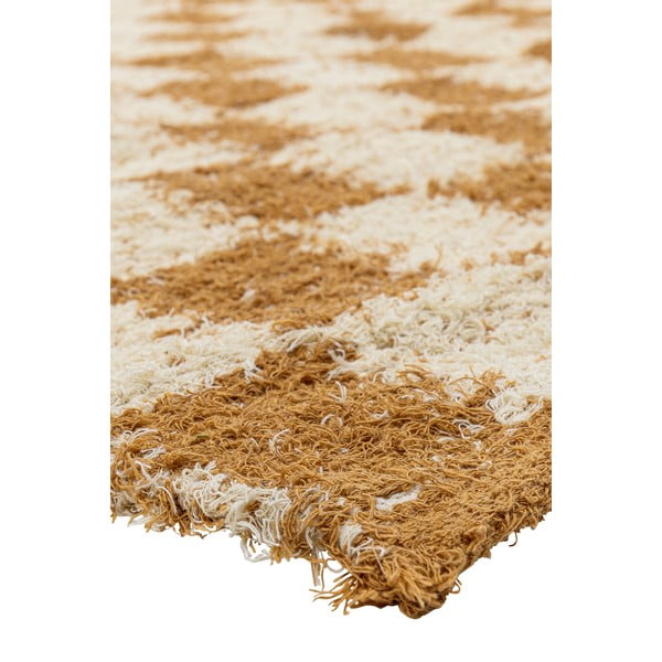 Tappeto beige e color ambra in cotone 140x200 cm Chola – Bloomingville-image-3
