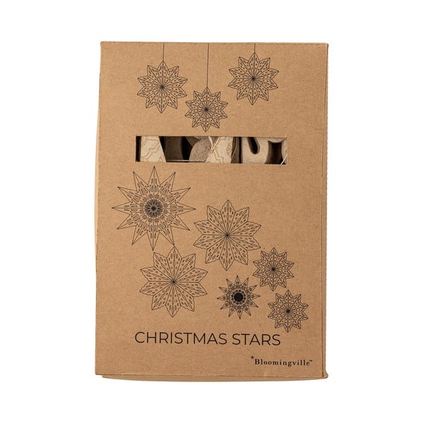Decorazioni natalizie da appendere in set in carta 6 pz Star – Bloomingville-image-2