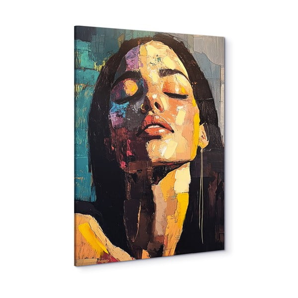 Quadro con elementi dipinti a mano 70x100 cm Vivian – Styler-image-3