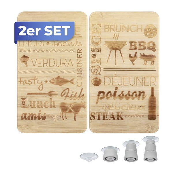 Coperchi per stufe in vetro temperato in set da 2 52x30 cm Barbecue - Maximex-image-3