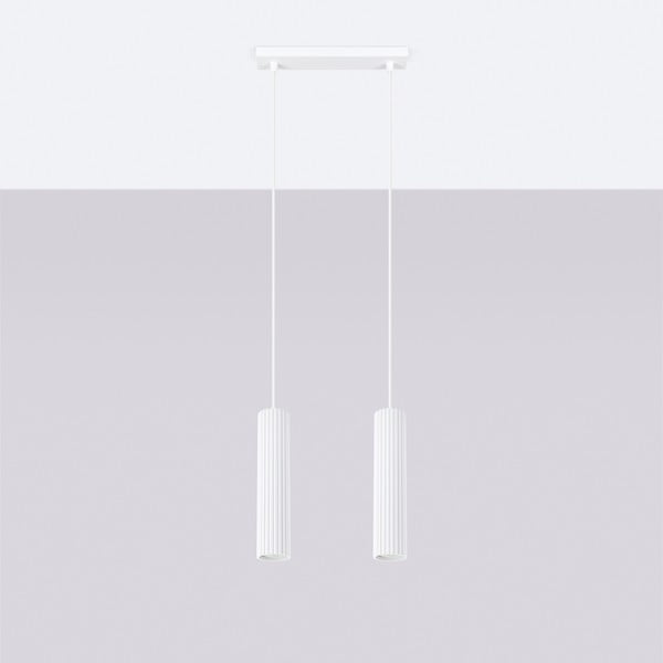 Lampadario bianco Gleam – Sollux-image-3