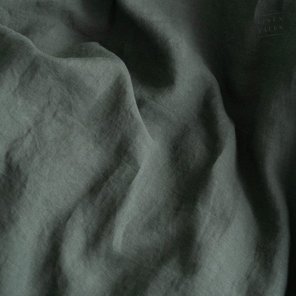 Biancheria da letto verde scuro 220x140 cm Forest Green - Linen Tales-image-1
