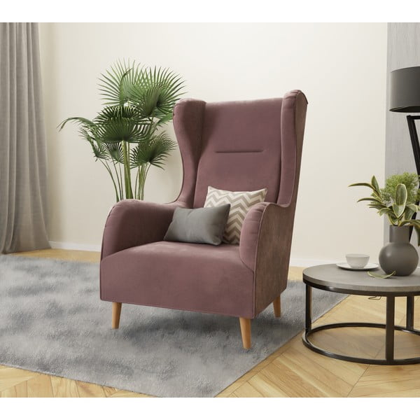 Poltrona in velluto rosa Carole - Ropez-image-4