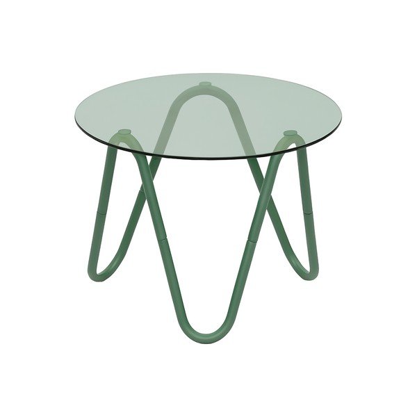 Tavolino rotondo con piano in vetro ø 50 cm Ventana Round – Leitmotiv