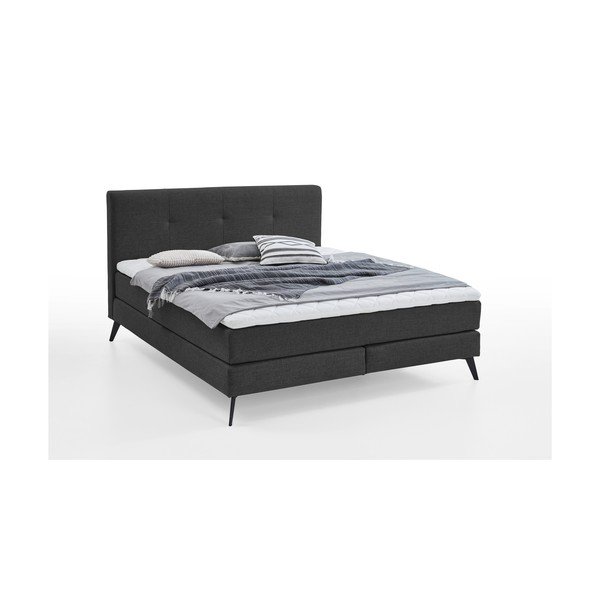 Letto boxspring color antracite 160x200 cm ANCONA – Meise Möbel-image-4