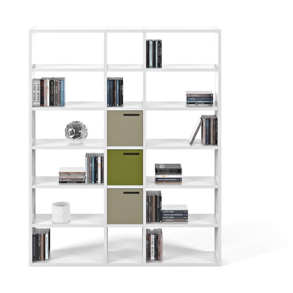 Libreria bianca 182x224 cm Pombal - TemaHome-image-1