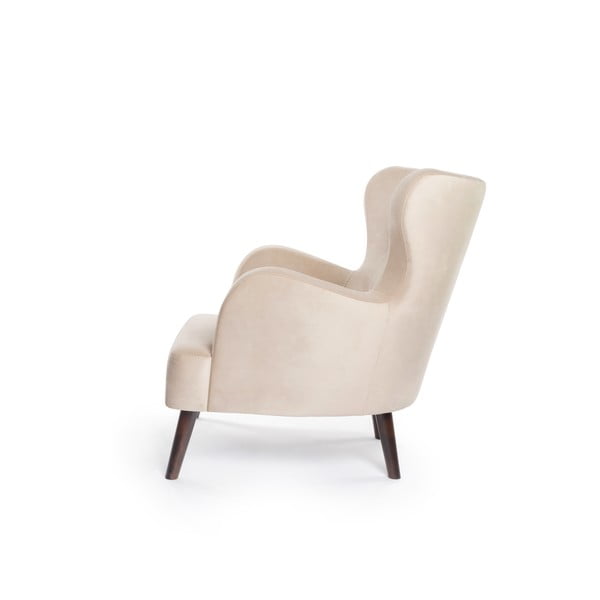 Poltrona in velluto beige Noemye - Bonami Essentials-image-3