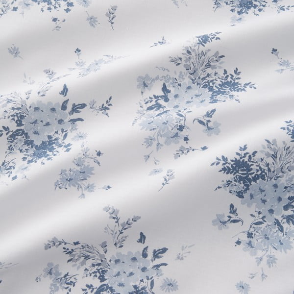 Biancheria da letto bianca/blu per letto matrimoniale 200x200 cm Lucie Floral Frill – Catherine Lansfield-image-4