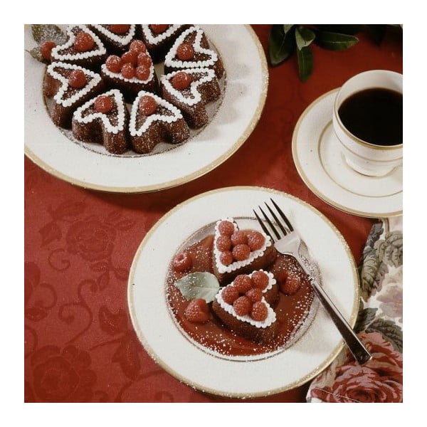 Stampo per 6 mini panini a forma di cuore in rame Valentine, 500 ml - Nordic Ware-image-1