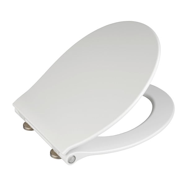 Sedile per wc bianco con luci LED e chiusura facilitata Gubbio, 44 x 36,8 cm - Wenko-image-4