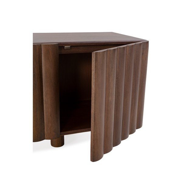 Mobile TV marrone in mango massiccio 160x55x40 cm Tamira – MOME-image-4