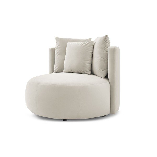 Poltrona beige con rivestimento in velluto Cesar – Bobochic Paris