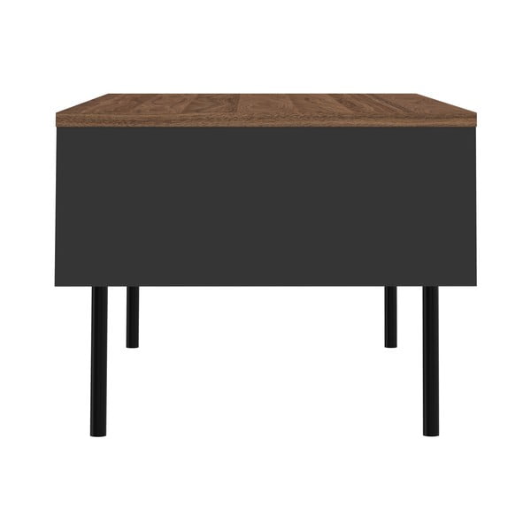 Tavolino con piano in rovere decorato 100x50 cm Radio - TemaHome-image-3